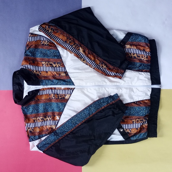 Vintage Other - Vintage 90s Cheetah Aunt Viv Windbreaker Jacket Unisex